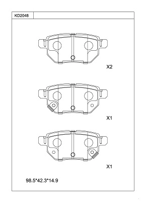 Brake Pad Set, disc brake (KD2048)