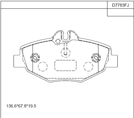 Brake Pad Set, disc brake (KD7783F)