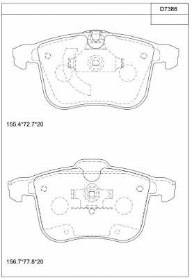 Brake Pad Set, disc brake (KD7386)