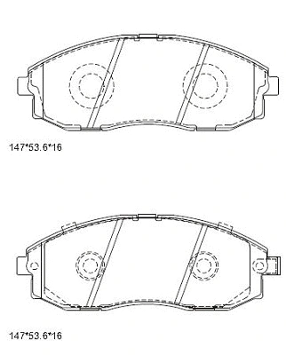 Brake Pad Set, disc brake (KD9601)