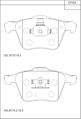 Brake Pad Set, disc brake (KD7354)