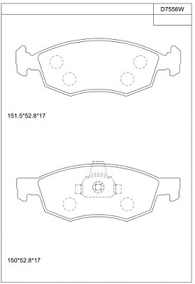 Brake Pad Set, disc brake (KD7556W)