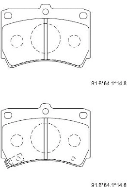 Brake Pad Set, disc brake (KD3797)
