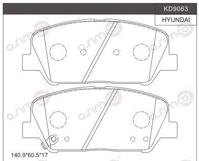 Brake Pad Set, disc brake (KD9063)