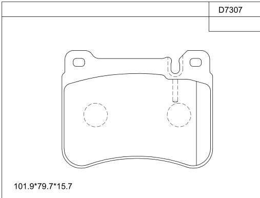 Brake Pad Set, disc brake (KD7307)