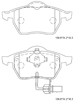 Brake Pad Set, disc brake (KD7558)