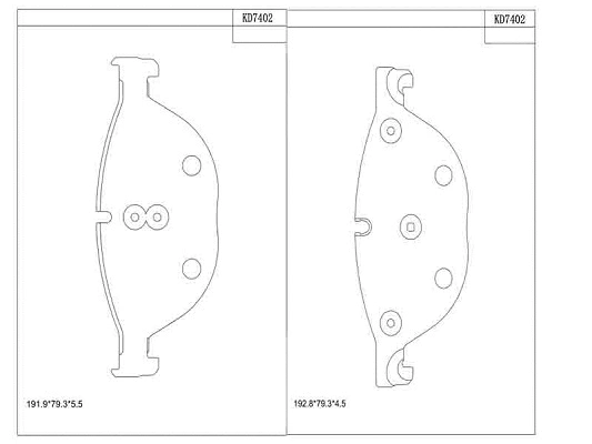 Brake Pad Set, disc brake (KD7402)