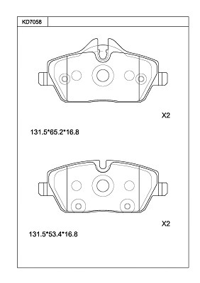 Brake Pad Set, disc brake (KD7058)