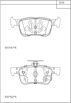 Brake Pad Set, disc brake (KD6132)