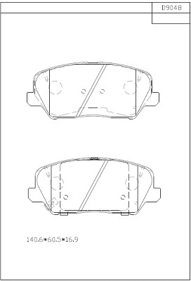 Brake Pad Set, disc brake (KD9048)