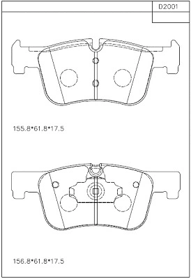 Brake Pad Set, disc brake (KD2001)
