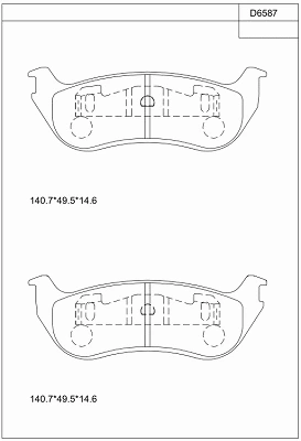 Brake Pad Set, disc brake (KD6587)