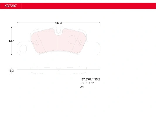 Brake Pad Set, disc brake (KD7297)