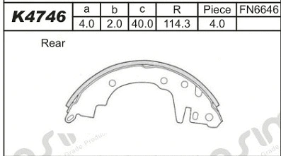 Brake Shoe Set (K4746)