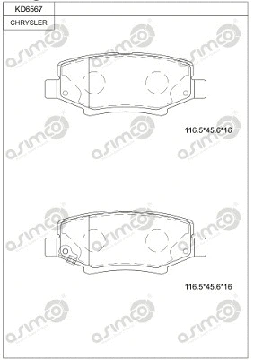 Brake Pad Set, disc brake (KD6567)