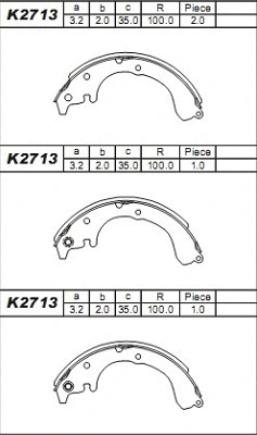 Brake Shoe Set (K2713)