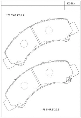 Brake Pad Set, disc brake (KD3513)