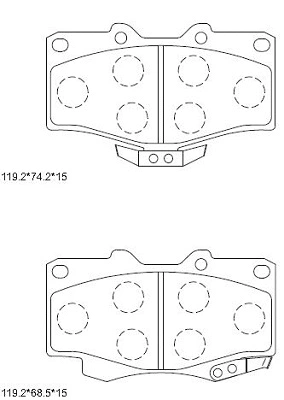 Brake Pad Set, disc brake (KD2203)