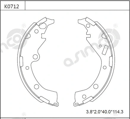 Brake Shoe Set (K0712)