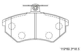 Brake Pad Set, disc brake (KD7710D)