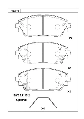 Brake Pad Set, disc brake (KD3078)