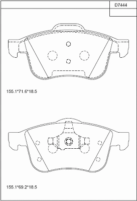 Brake Pad Set, disc brake (KD7444)