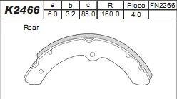 Brake Shoe Set (K2466)