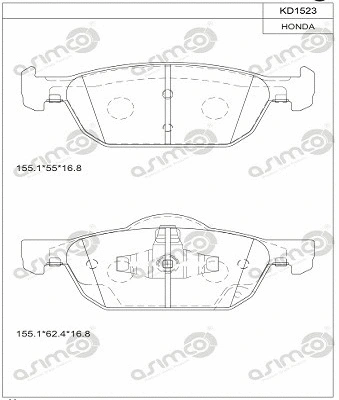 Brake Pad Set, disc brake (KD1523)