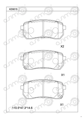 Brake Pad Set, disc brake (KD9015)