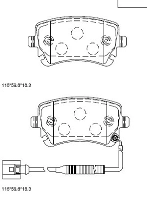 Brake Pad Set, disc brake (KD7581)