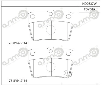 Brake Pad Set, disc brake (KD2637W)
