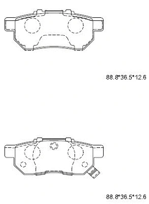 Brake Pad Set, disc brake (KD1745F)