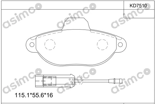 Brake Pad Set, disc brake (KD7510)