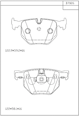Brake Pad Set, disc brake (KD7026)