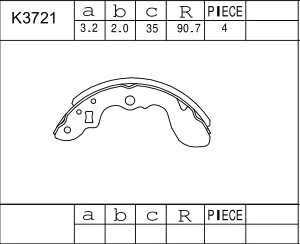 Brake Shoe Set (K3723)