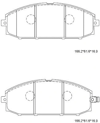 Brake Pad Set, disc brake (KD1762)