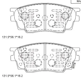 Brake Pad Set, disc brake (KD3790F)