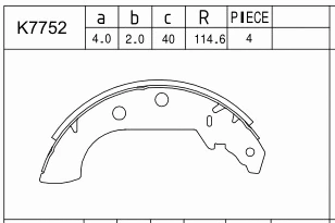 Brake Shoe Set (K7752)