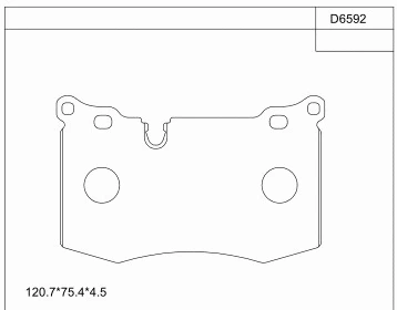 Brake Pad Set, disc brake (KD6592)