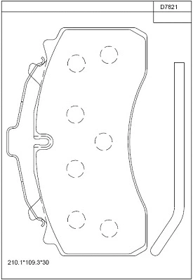 Brake Pad Set, disc brake (KD7821)