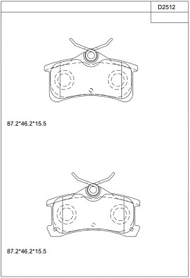 Brake Pad Set, disc brake (KD2512)