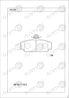 Brake Pad Set, disc brake (KD1524)