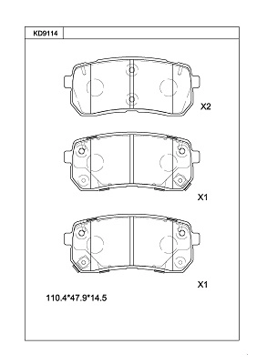 Brake Pad Set, disc brake (KD9114)