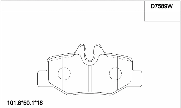 Brake Pad Set, disc brake (KD7589W)