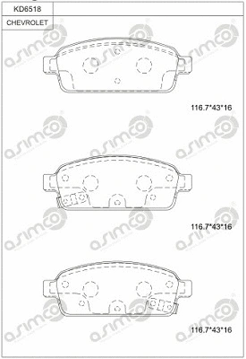 Brake Pad Set, disc brake (KD6518)