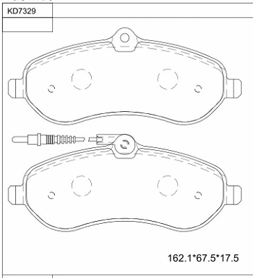 Brake Pad Set, disc brake (KD7329)