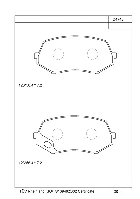 Brake Pad Set, disc brake (KD4743)