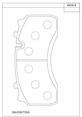 Brake Pad Set, disc brake (KD7814)