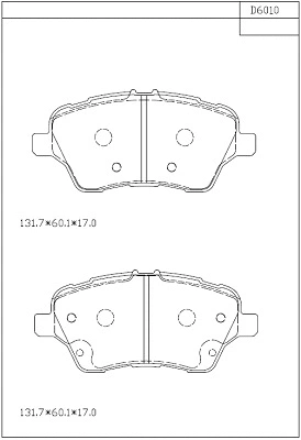Brake Pad Set, disc brake (KD6010)