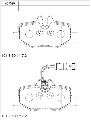 Brake Pad Set, disc brake (KD7589)